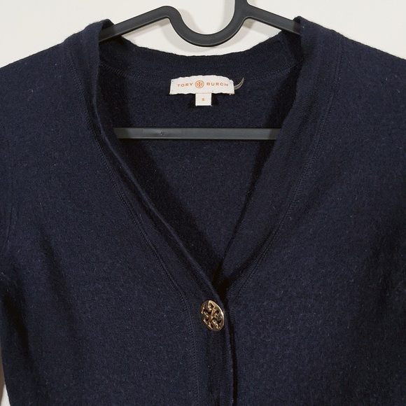 TORY BURCH | NAVY MERINO WOOL SWEATER - Picture 7 of 10